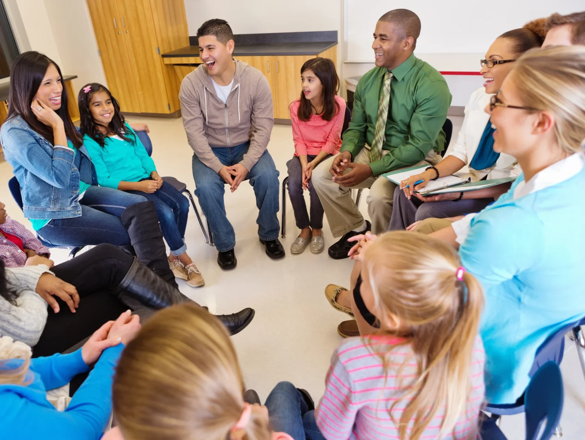 Group discussion in a classroom setting
