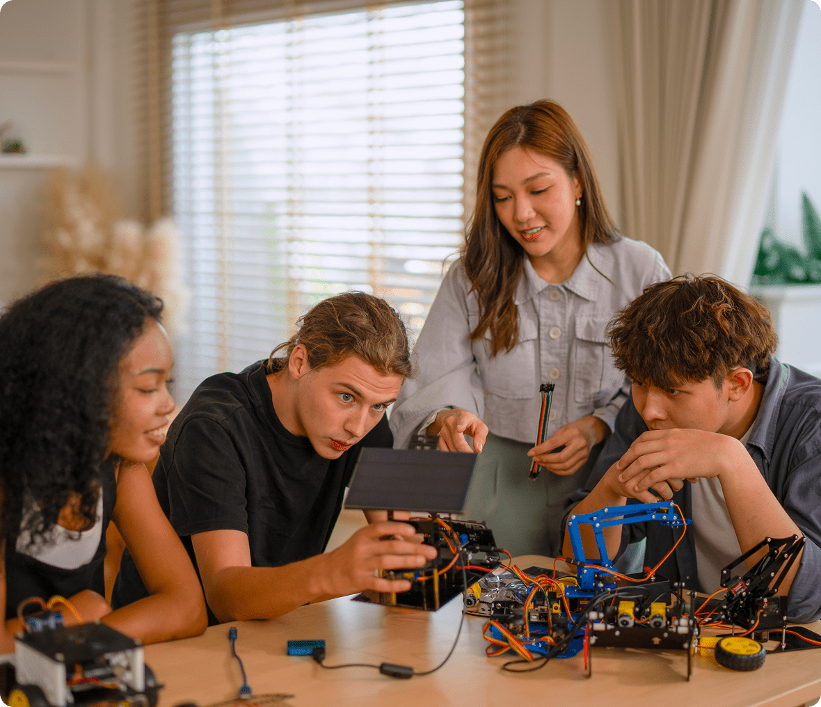 Teamwork in tech workshop session